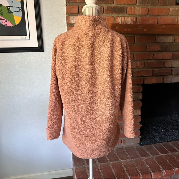 Haven Well Within Funnel Neck Pullover Teddy Sweater in Camel Sz S - Picture 6 of 8